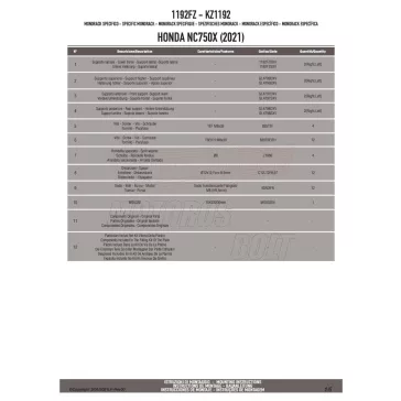 Csomagtartó alap HONDA NC 750 X (2021-2026) GIVI