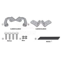   Kiegészítő szett oldaldoboz tartóhoz HONDA NC 750 X (21-24) GIVI