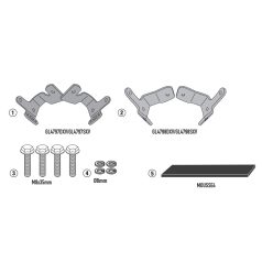   Kiegészítő szett PX1192 oldaldoboz tartóhoz HONDA NC 750 X (21-25) - GIVI 1192KITPX