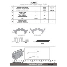  Kiegészítő szett PX1192 oldaldoboz tartóhoz HONDA NC 750 X (21-25) - GIVI 1192KITPX