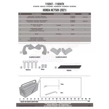   Kiegészítő szett oldaldoboz tartóhoz HONDA NC 750 X (21-24) GIVI
