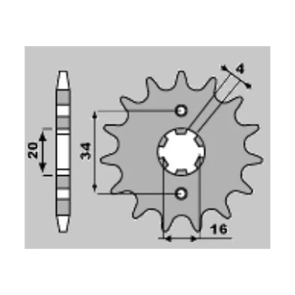 Lánckerék első 1263-13 MOTRIX Lánckerék első 1263-13 MOTRIX