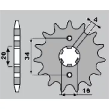 Lánckerék első 1263-14 MOTRIX