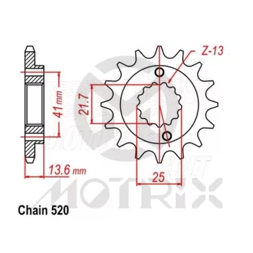 Lánckerék első 1307-14 MOTRIX