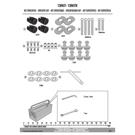 Gyorskioldó rögzítő készlet oldaldoboz tartókhoz 13RKIT