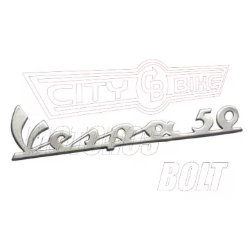 Felirat "Vespa 50" ezüst RMS - tűzős