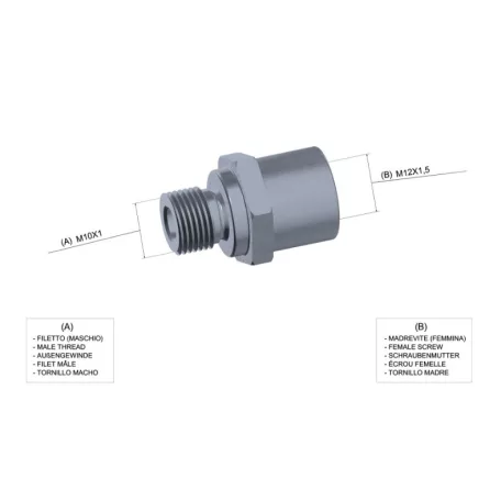 Vizhőfok gomba adapter (menet átalakító)