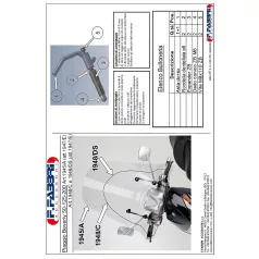   Plexi-szélvédő Piaggio Beverly Sport 125-200ccm 2003-ig Fabbri - TARTÓVAL
