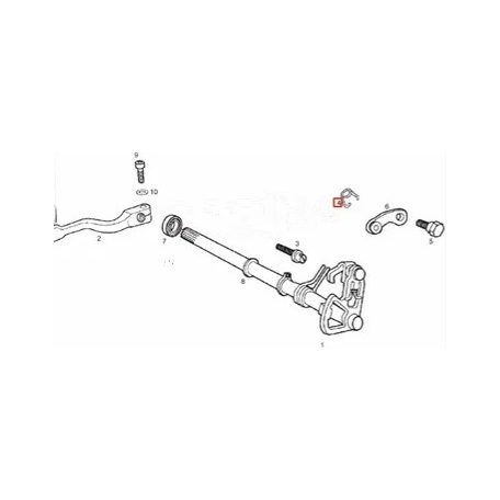 Sebváltótengely reteszelő rugó Derbi D50B