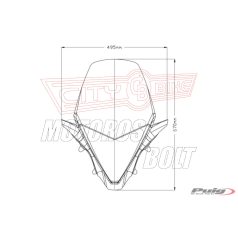   Plexi-szélvédő HONDA PCX 125 (2021-2024) erősen sötétített PUIG