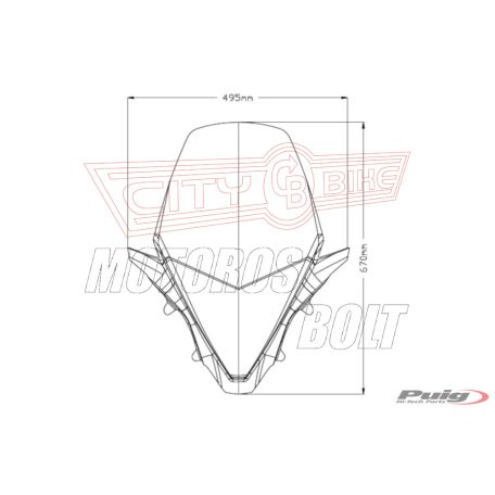 Plexi-szélvédő HONDA PCX 125 (2021-2024) erősen sötétített PUIG