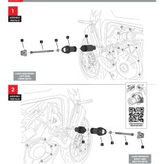 Bukógomba szett YAMAHA MT-09 / TRACER 9/GT PUIG R19 típus
