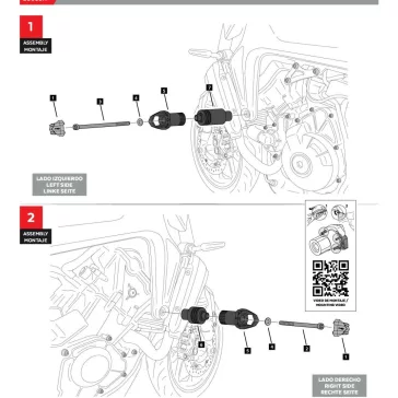 Bukógomba szett YAMAHA MT-09 / TRACER 9/GT PUIG R19 típus