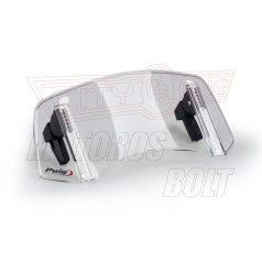   Puig 20764 szélvédő magasító / víztiszta – Állítható dőlésszög és magasság, 300×130 mm, fúrás nélkül felszerelhető