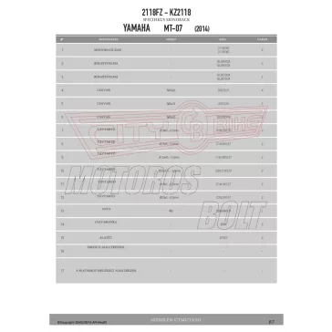 Csomagtartó alap YAMAHA MT-07 (14-17) GIVI