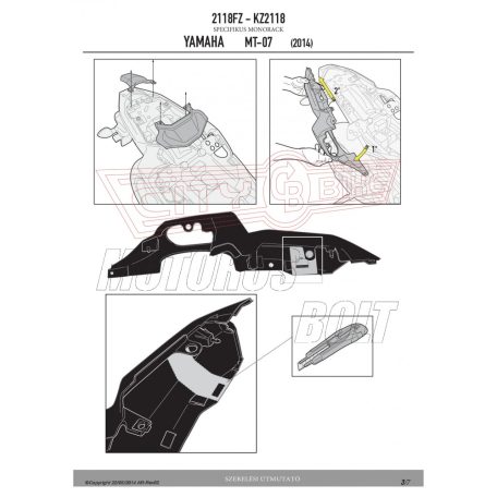 Csomagtartó alap YAMAHA MT-07 (14-17) GIVI