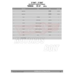   Kiegészítő szett oldaldoboz tartóhoz YAMAHA MT-07 (14-17) GIVI