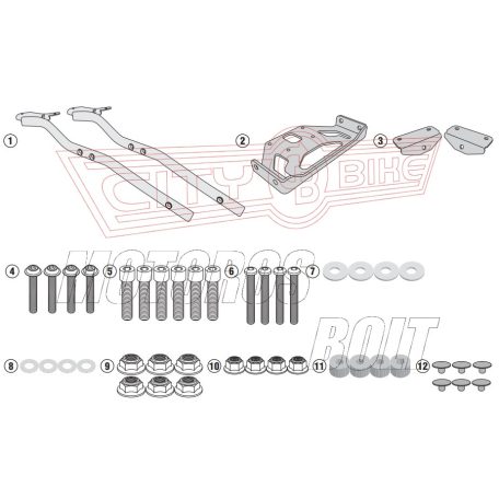 Csomagtartó kar Yamaha MT-07 Tracer (2016-2019) / Tracer 700 (2020-2024) GIVI