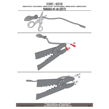 Csomagtartó alap Yamaha XSR 700 (2016-2018) GIVI