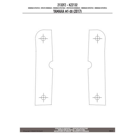 Csomagtartó alap Yamaha XSR 700 (2016-2018) GIVI