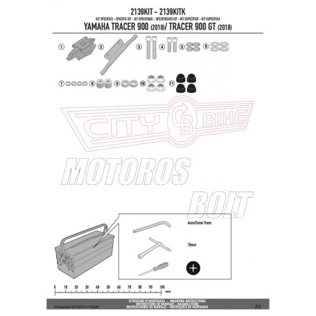 Kiegészítő szett oldaldoboz tartóhoz Yamaha Tracer 900 / Tracer 900 GT (2018-2019) GIVI