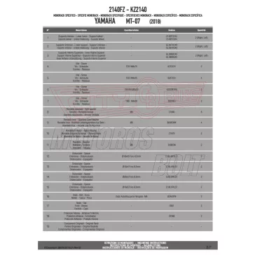 Csomagtartó alap YAMAHA MT-07 (2018-2023)(21-24) GIVI
