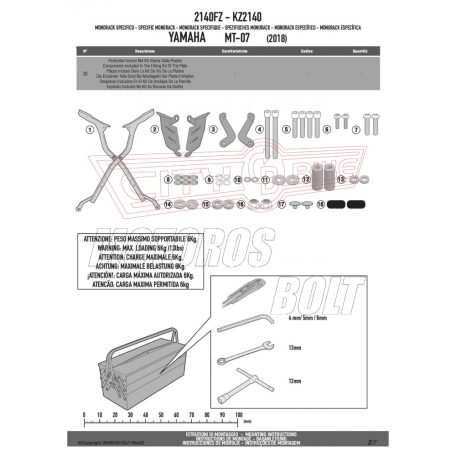 Csomagtartó alap YAMAHA MT-07 (2018-2023)(21-24) GIVI