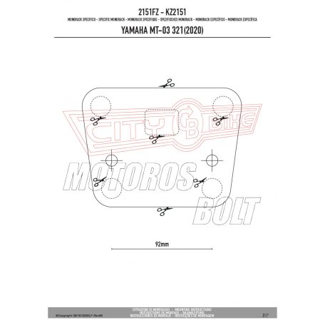 Csomagtartó alap YAMAHA MT-03 321 (2020-2024) GIVI