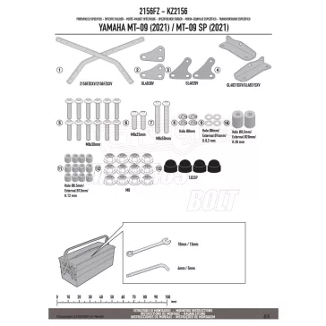 Csomagtartó alap YAMAHA MT-09 (21-23) GIVI