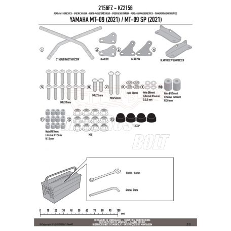 Csomagtartó alap YAMAHA MT-09 (21-23) GIVI
