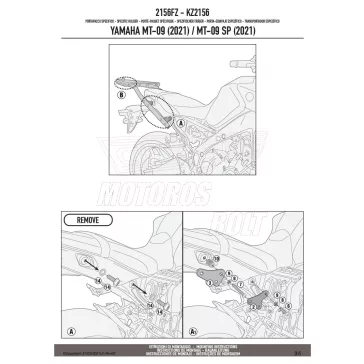 Csomagtartó alap YAMAHA MT-09 (21-23) GIVI