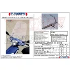 Plexi-szélvédő Piaggio Fly 50-100-125-150ccm 2012-ig FABBRI - TARTÓVAL