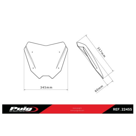 Szélvédő Yamaha Tracer 9/GT/GT+ Puig erősen sötétített