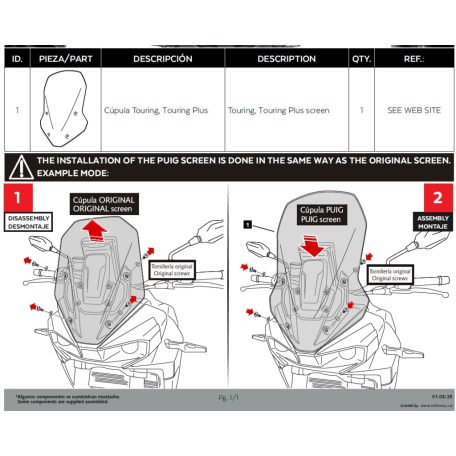 Szélvédő Yamaha Tracer 9/GT/GT+ sötétített