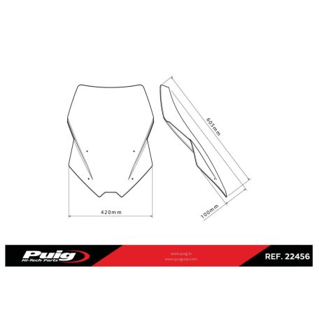 Szélvédő Yamaha Tracer 9/GT/GT+ sötétített