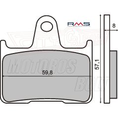 Fékbetét 93 RMS 225101261 kevlar