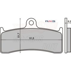 Fékbetét RMS 225101271 kevlar