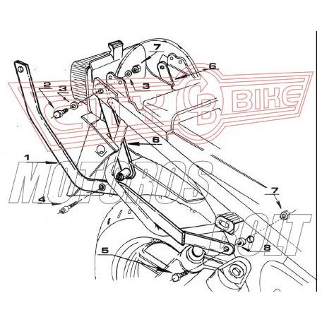 Csomagtartó kar Honda CB 750 Seven Fifty (92-00) GIVI