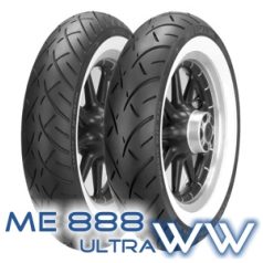   METZELER gumiköpeny 130/80-17 ME888 MARATHON ULTRA 65H TL M/C WWW WHITE SIDE első kerékre DOT 31/2022