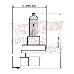 Izzó 12V 35W H8 halogén kék RMS