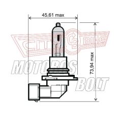 Izzó 12V 65W HB3 RMS