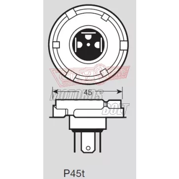 Izzó 12V 45/40W P45T RMS
