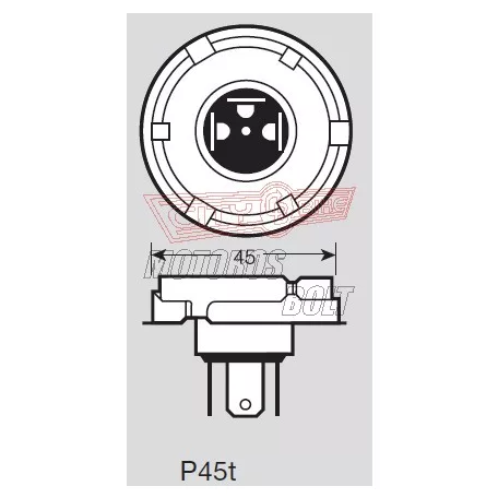Izzó 12V 45/40W P45T RMS