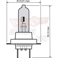 Izzó 12V 55W H7 RMS
