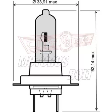 Izzó 12V 55W H7 RMS