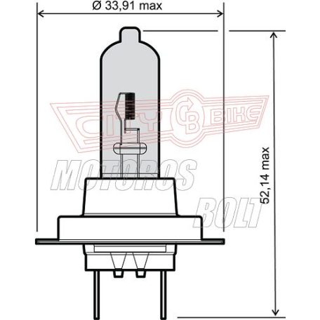 Izzó 12V 55W H7 RMS