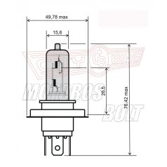 Izzó 12V 35/35W HS1 RMS