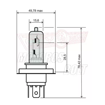 Izzó 12V 35/35W HS1 RMS E jeles