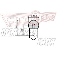 Izzó 12V 10W BA15S RMS