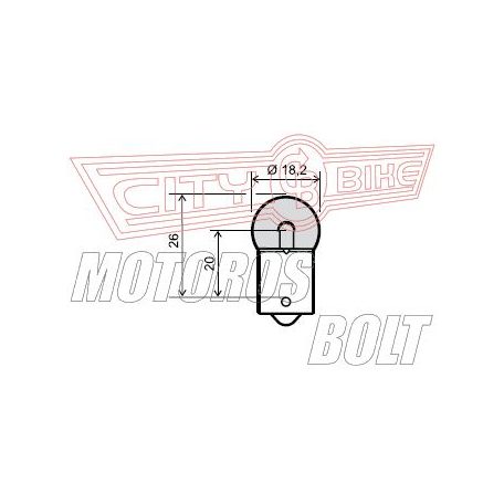 Izzó 12V 10W BA15S RMS